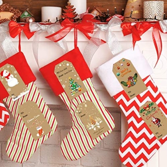 50 HOLIDAY PRESENTS LABELS 2024 - Kraft color - Picture 6 of 7